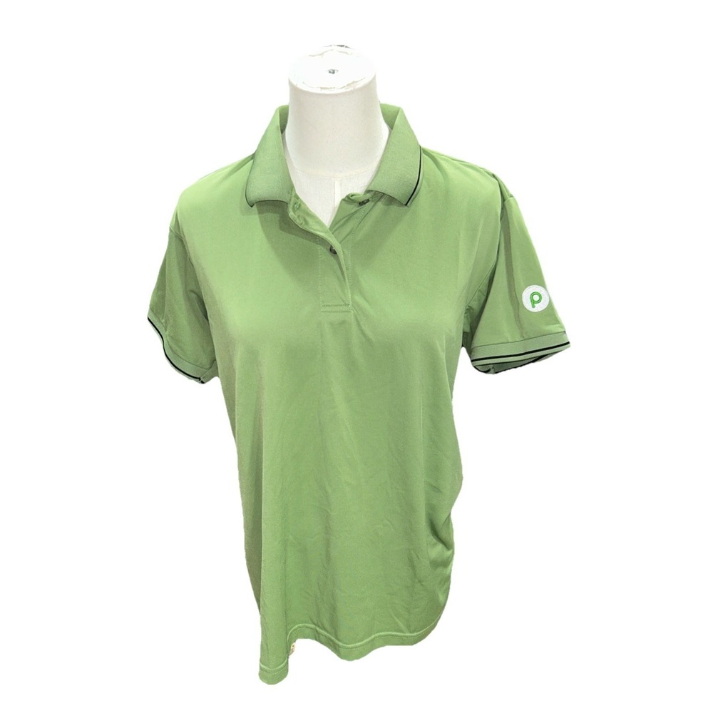 Publix Grocey Store Polo Shirt Women's Medium Green Short Sleeves